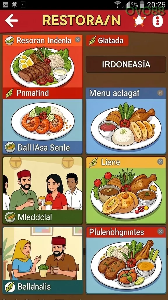 Cuplikan layar API303 — menu navigasi