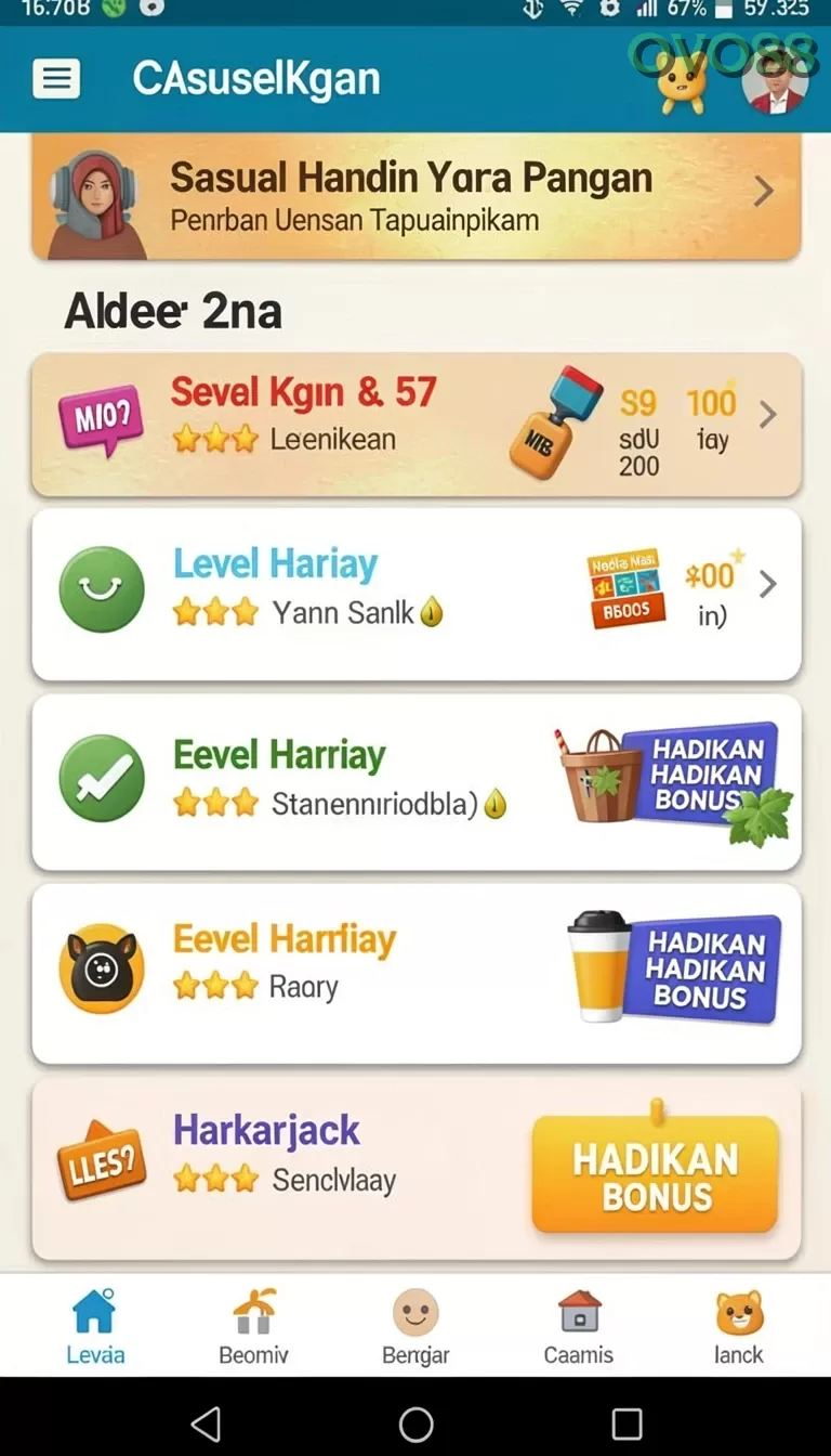 Cuplikan layar 789BNI — menu navigasi